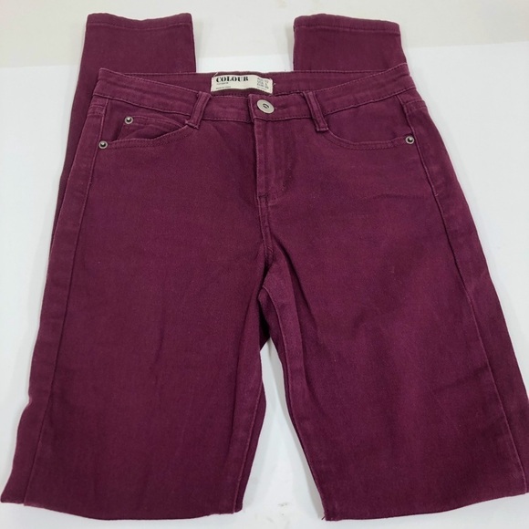 Cotton On Colour Jeans Straight Sz 6 red violet - Picture 1 of 8